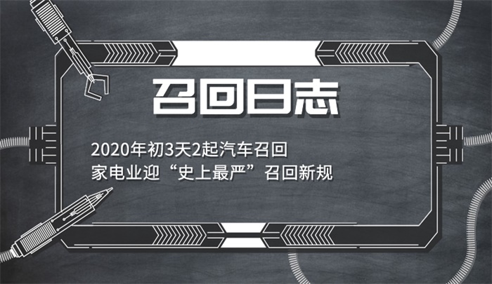 召回日志|2020年初3天2起汽车召回 家电业迎“史上最严”召回新规