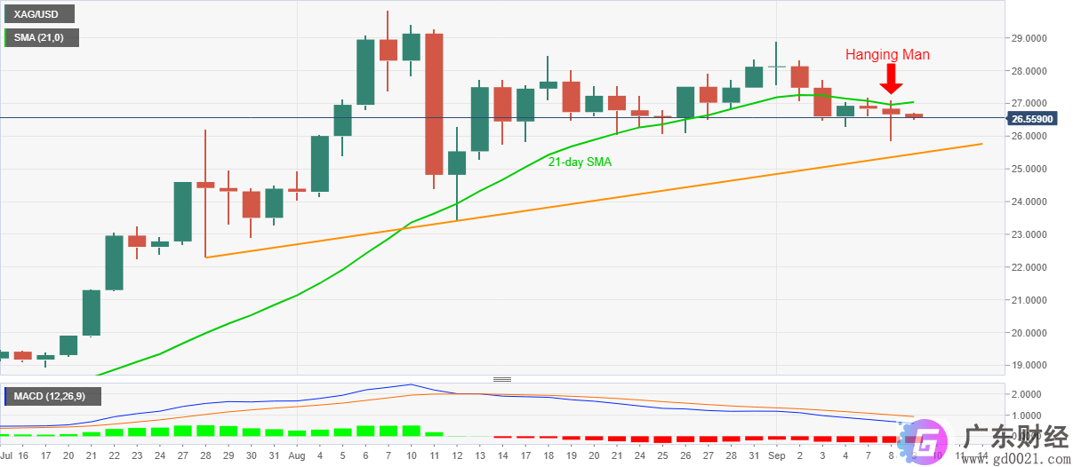 白银价格分析：周二上吊的人使XAG / USD卖家希望低于27.00美元