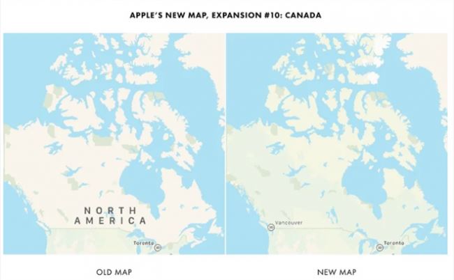 苹果计划将其重新设计的Apple Maps应用扩展到加拿大