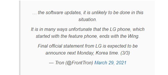 传LG下周宣布其移动业务的命运