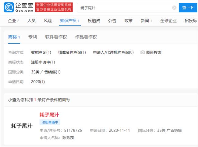 马保国语录“耗子尾汁”被抢注,此前“马保国”也被申请注册商标 马保国语录“耗子尾汁”被抢注,此前“马保国”也被申请注册商标