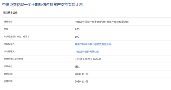蚂蚁小贷200亿ABS融资获上交所通过