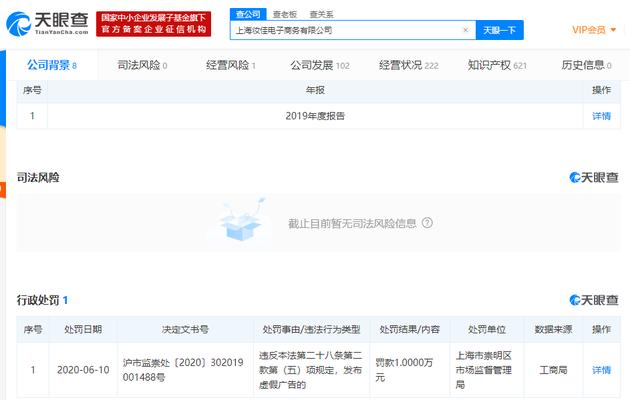 李佳琦店铺因虚假宣传被罚 罚款1万元李佳琦持股49%