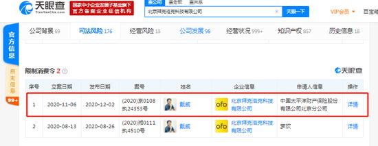 ofo创始人戴威再收限制消费令 小黄车创始人戴威简介