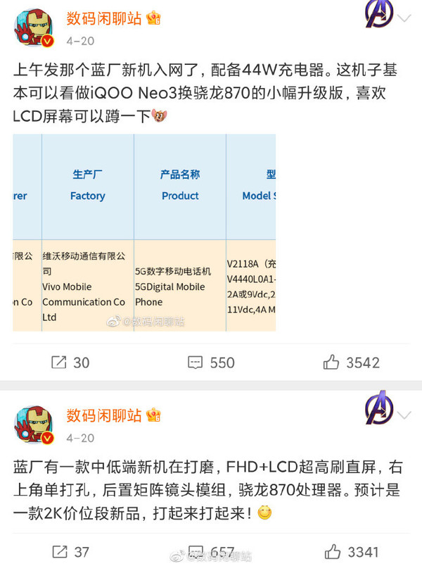 iQOO Neo5活力版爆料