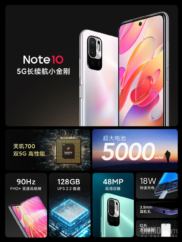 Redmi Note 10 5G核心卖点