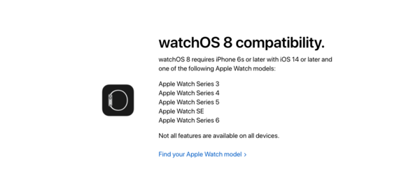 watchOS 8设备升级一览表