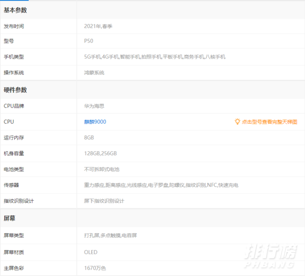 华为p50参数配置详细_华为p50配置及参数 华为p50参数配置详细_华为p50配置及参数
