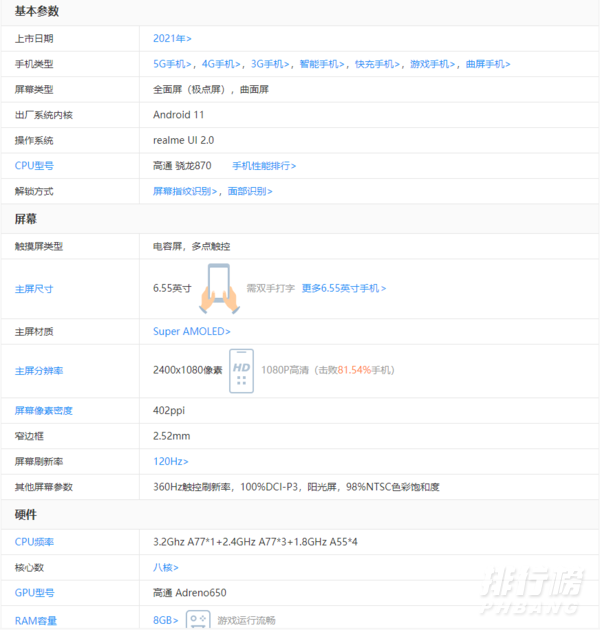 realmeGT大师版核心参数_参数配置详情 realmeGT大师版核心参数_参数配置详情