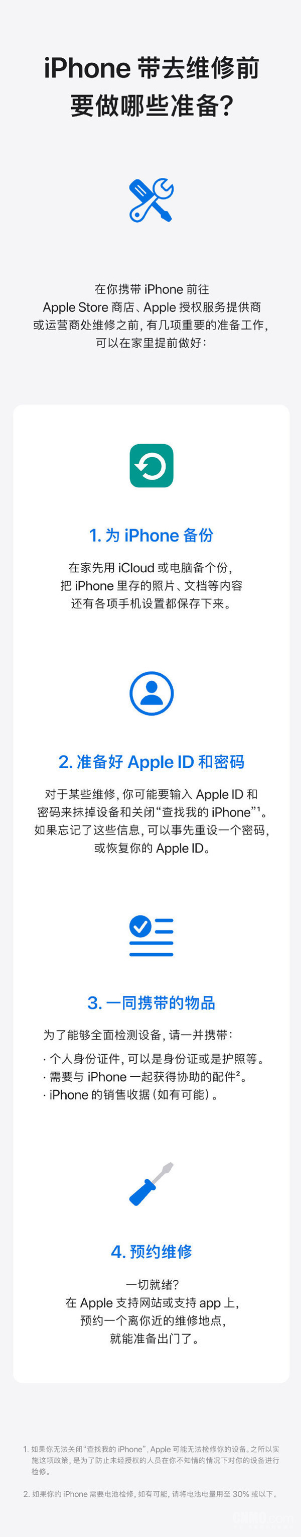 iPhone带去维修前需要做哪些准备