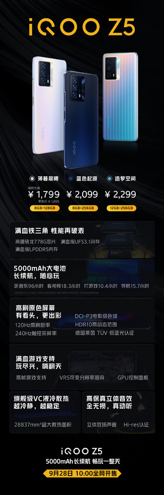 一图看懂iQOO Z5