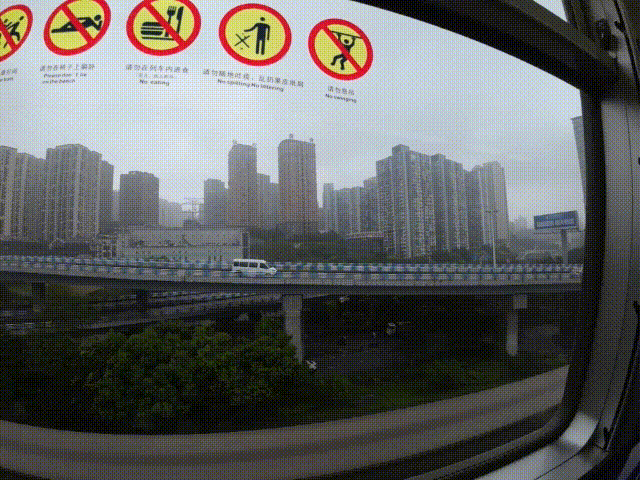 DJI Action 2在行进中地铁的拍摄效果