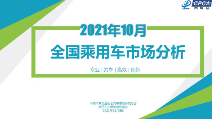 10月乘用车市场分析：零售171.7万辆 同比下降13.9%