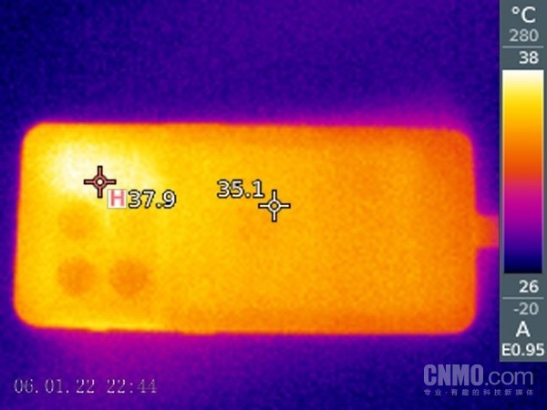 玩一小时游戏后机身温度