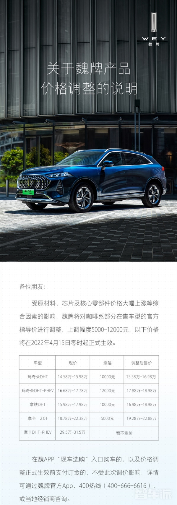 4月15日后涨价 “良心商家”魏介绍如何买到涨价前的车辆