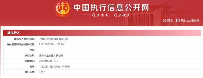 图自中国执行信息公开网